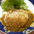 豆腐ハンバーグ!にんにくオニオンソース♪