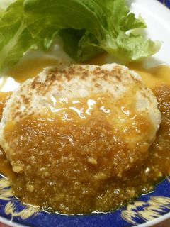 豆腐ハンバーグ!にんにくオニオンソース♪-レシピのメイン写真
