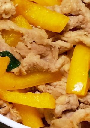 簡単♩パプリカ、青じそ、豚肉のポン酢炒め-レシピのメイン写真