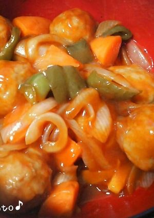 鶏団子の酢豚風-レシピのメイン写真