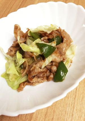 豚肉とキャベツとピーマンの梅肉ソース炒め-レシピのメイン写真