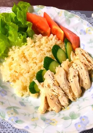 レンジで簡単！シンガポールチキンライス-レシピのメイン写真