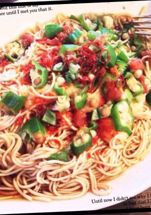 オクラネバ辛豆腐そうめん♡ダイエットも♡-レシピのメイン写真