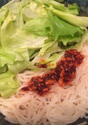 ゴマだれレタスそうめん-レシピのメイン写真