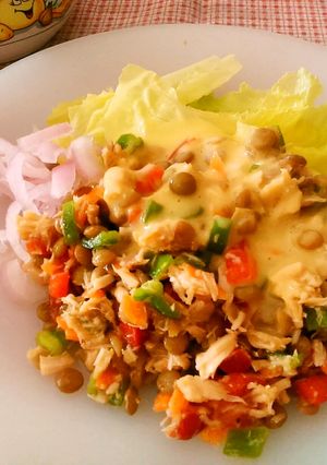 スペインのレンズ豆のサラダ-レシピのメイン写真