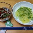 そうめん瓜大葉たっぷりシンプルに麺つゆで