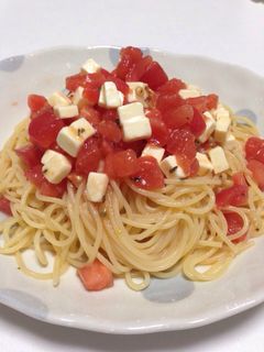 トマトの冷製スパ-レシピのメイン写真