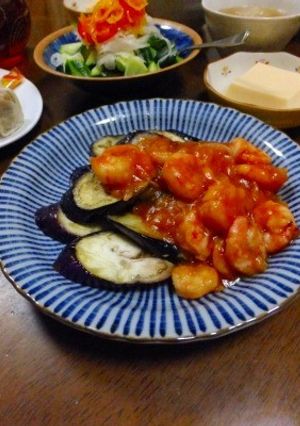 夏の簡単ごちそう♪ナスのエビ辛味ソース-レシピのメイン写真