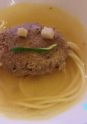 にょろにょろスープハンバーグ-レシピのメイン写真