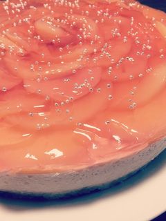 作りやすい♡桃のヨーグルトムースケーキ-レシピのメイン写真