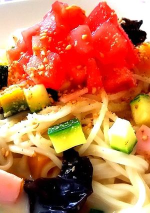 豆乳味噌でさっぱり美味しいそうめん♡-レシピのメイン写真