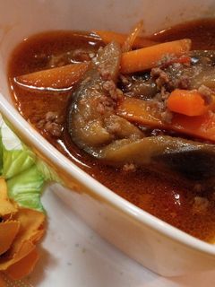 焼肉のタレで♪合挽肉と茄子のトマト煮込み-レシピのメイン写真