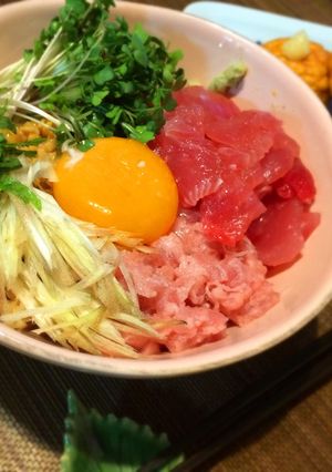 お刺身少しでこんなにリッチ☆殿様納豆丼-レシピのメイン写真