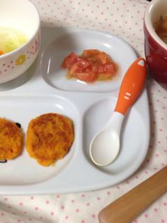 手づかみ離乳食:かぼちゃのおやき♪-レシピのメイン写真