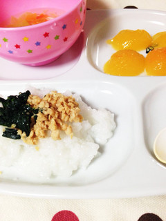 離乳食:卵抜きの2色丼♪-レシピのメイン写真