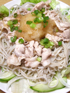 納涼! 夏に冷しゃぶサラダの冷やしそば-レシピのメイン写真