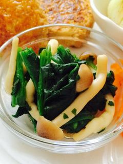 しめじ&ほうれん草のポン酢和え-レシピのメイン写真