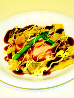 ガレット風♪アスパラベーコンのお好み焼き-レシピのメイン写真