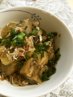 焼きなすとじゃこのおかか和え-レシピのメイン写真