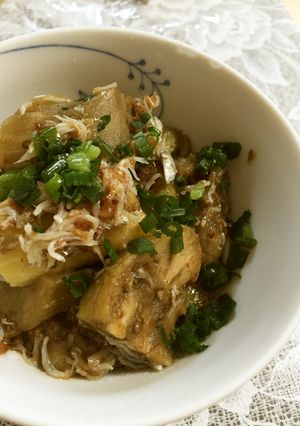 焼きなすとじゃこのおかか和え-レシピのメイン写真