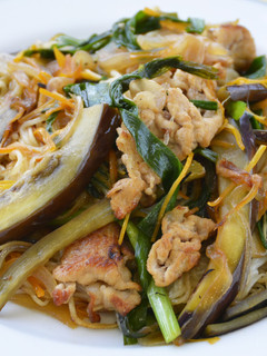 ウチにもある!夏野菜とそうめんの焼麺-レシピのメイン写真