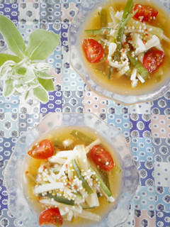 簡単ヘルシー!*夏野菜のピリ辛冷や汁*-レシピのメイン写真