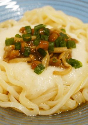 なめこと長いものネバとろうどん-レシピのメイン写真