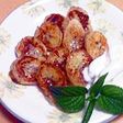 バナナのココナッツオイル焼き、アイス添え