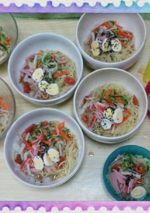 彩りサッパリごまダレ♪冷やし中華～っ♪-レシピのメイン写真
