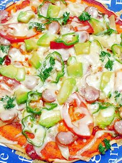 フライパンで焼くココナッツアボカドピザ☆-レシピのメイン写真