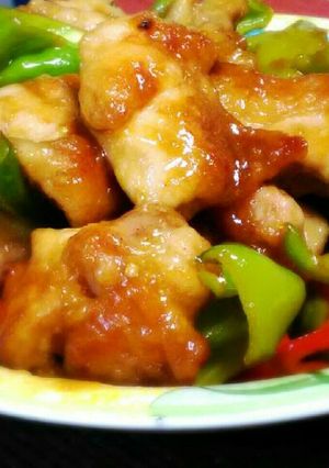 鶏モモ肉とピーマンの甘辛酢炒め-レシピのメイン写真