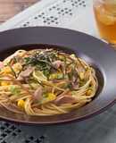 シーチキンとごぼうのきんぴら風パスタ