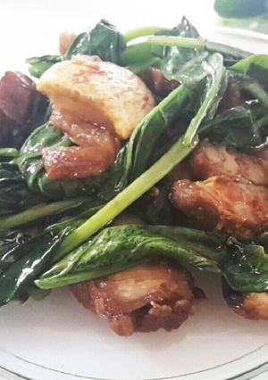 タイ料理 豚唐揚げ カイラン菜炒め-レシピのメイン写真