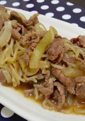 牛肉×糸こんにゃく♡甘辛すき焼き風-レシピのメイン写真