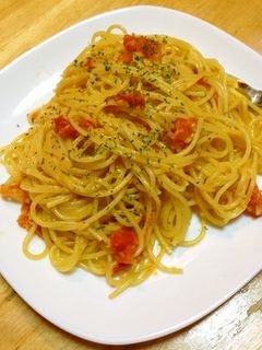 冷凍ミニトマトで作る!トマトソースパスタ-レシピのメイン写真
