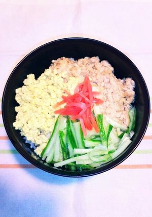ヘルシー三色丼～！-レシピのメイン写真