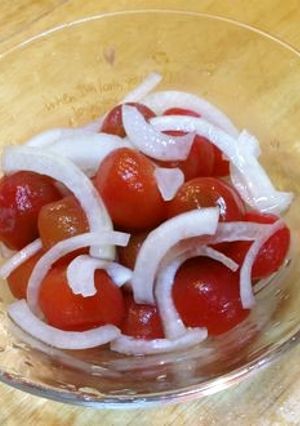 冷凍ミニトマトで作る！トマトのマリネ-レシピのメイン写真