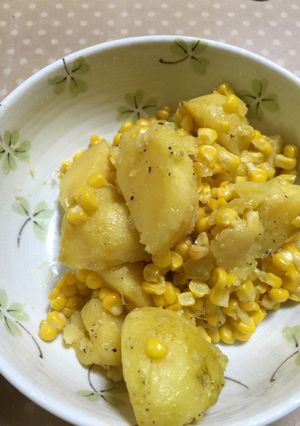 簡単!ポテトコーンバター コンソメ味-レシピのメイン写真