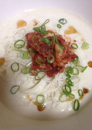 クリーミーなキムチそうめん-レシピのメイン写真