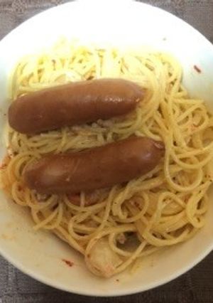 キムチとマヨパスタ-レシピのメイン写真
