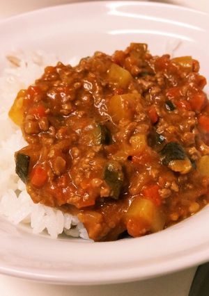 夏野菜のキーマカレー-レシピのメイン写真