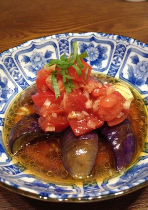 ナスをお酢とトマトで酸っぱ煮浸し(風)♡-レシピのメイン写真