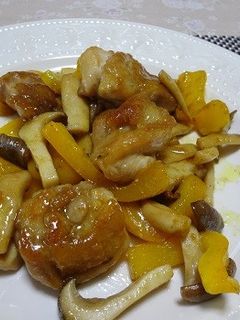 鶏肉のパプリカとエリンギのカレー炒め-レシピのメイン写真