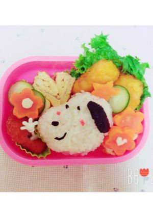 キャラ弁 スヌーピー-レシピのメイン写真