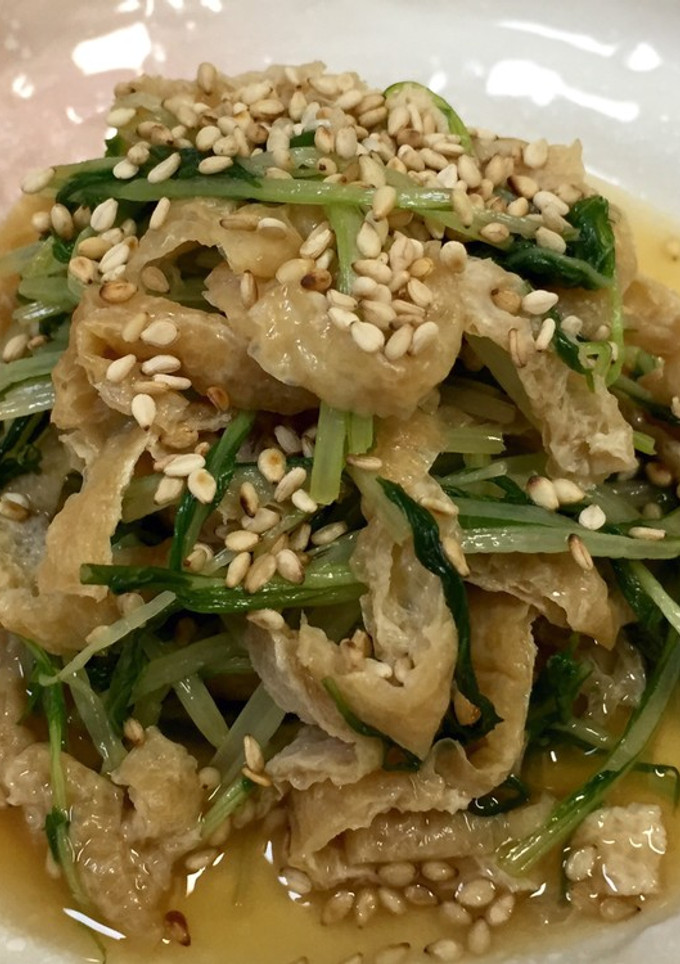 簡単‼水菜と油揚げの煮浸し-レシピのメイン写真