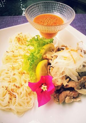 ★坦々ごまだれ冷しゃぶ素麺★-レシピのメイン写真