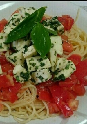 トマトとモッツァレラチーズの冷製パスタ-レシピのメイン写真