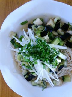 簡単!!なすとキュウリの漬けそうめん♪-レシピのメイン写真