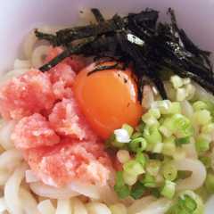 รูปของ 簡単レンジで明太かまたまうどん