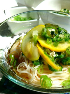 ネバネバ夏野菜の冷たいそうめん-レシピのメイン写真